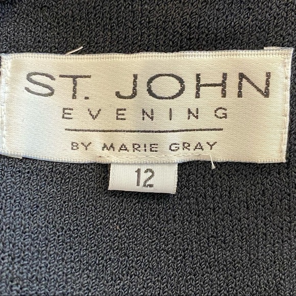 ST. JOHN EVENING Santana Knit Triple Style Rhinestone Button Cardigan Size 12 - Picture 12 of 16